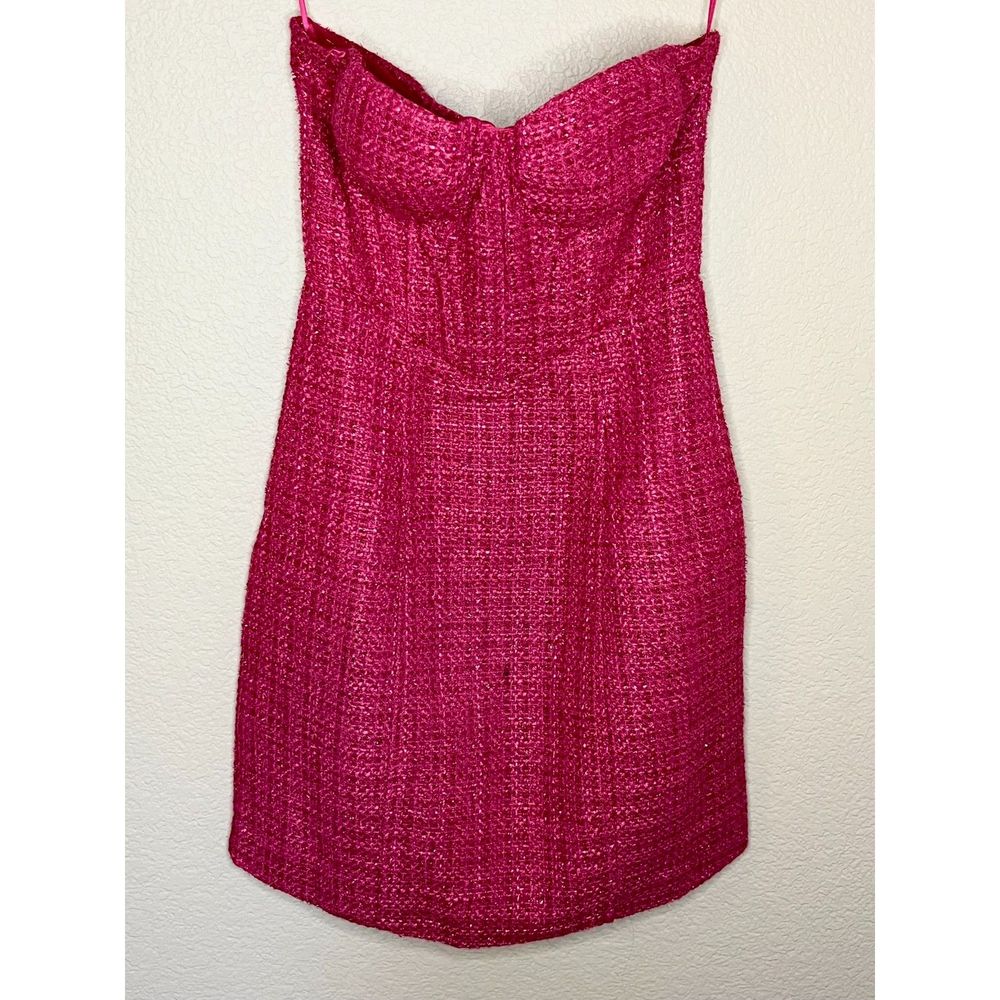 NWT Bloomingdales Agua Maeve Reilly Hot Pink Bustier Dress Valentines Sexy